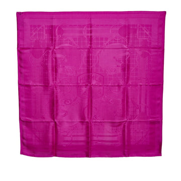 HERMES Carre 90 scarf muffler purple silk ladies