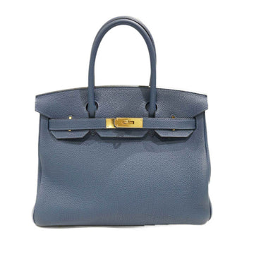 HERMES Birkin 30 Handbag Deep Blue [G Hardware] Togo U Stamp Women's Men's Bag
