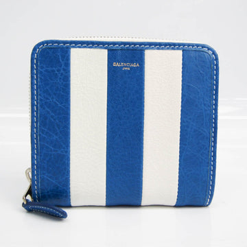 Balenciaga 443657 Unisex Leather Wallet (bi-fold) Blue,White