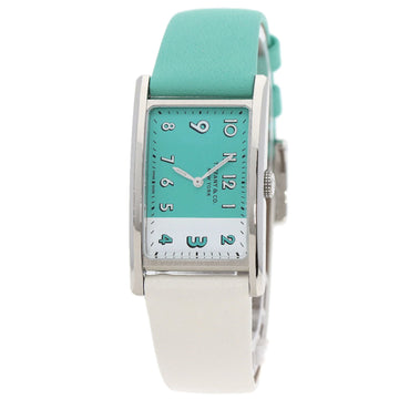 TIFFANY 63520071 East West Bicolor Watch Stainless Steel/Leather Women's &Co.