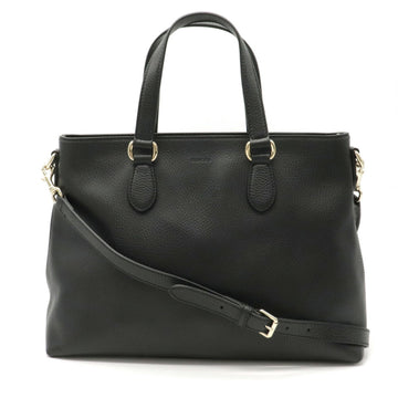 Gucci bamboo tote bag handbag shoulder leather black 449642