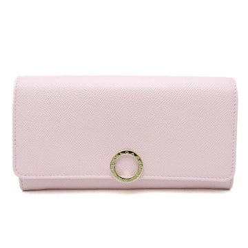BVLGARI  289058 Women's Leather Long Wallet [bi-fold] Light Pink