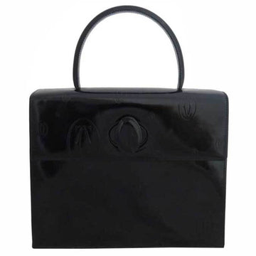 Cartier Bag Happy Birthday Navy Black Coated Leather Handbag Kelly Ladies