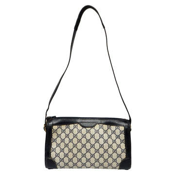 OLDGUCCI Old Gucci One Shoulder Bag Handbag Ladies GG Pattern Leather Navy White