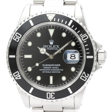 Polished ROLEX Submariner 16610 Date A Serial Steel Automatic Watch BF553123