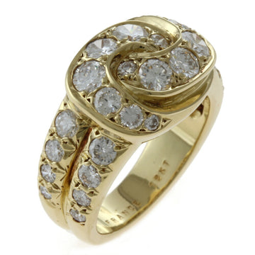 VAN CLEEF & ARPELS Ring No. 12.5 18K K18 Yellow Gold Diamond Women's