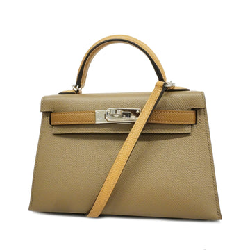 Hermes 2way Bag Kelly Mini Tricolor Z Engraved Vo Epson Biscuit Women's