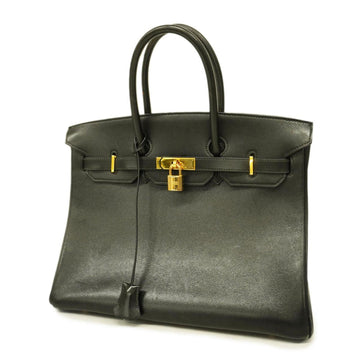 HERMES handbag Birkin 35 〇Z engraved Vogalibar black gold hardware ladies