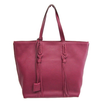 TOD'S Gypsy Women's Leather Tote Bag Purple