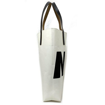 MARNI Tote Bag White Black SHMPQ10A11 Cellulose 100% Calf Leather  Bicolor