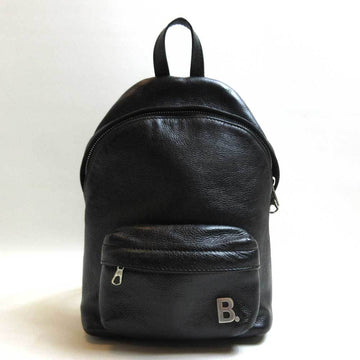 BALENCIAGA bag B logo backpack black rucksack leather 580026