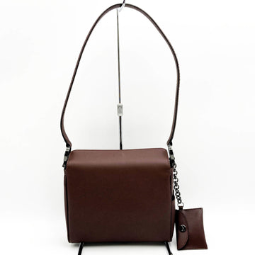 SALVATORE FERRAGAMO Shoulder Bag with Mini Pouch Bordeaux Leather Women's Fashion