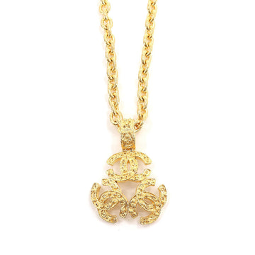 Chanel triple coco long necklace gold accessories 94A vintage Triple Coco Necklace