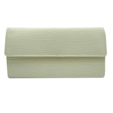 Louis Vuitton Epi M6516J Women's Epi Leather Long Wallet (bi-fold) LV Off White White