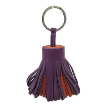 HERMES Carmen Tricolor Purple Orange Agneau milo leather