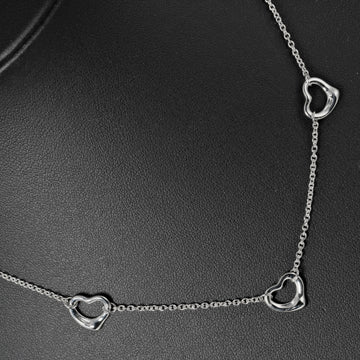 TIFFANY Open Heart Necklace 3P Motif Silver 925 &Co.