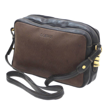 LOEWE Velazquez shoulder bag black × brown