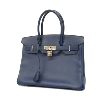 Hermes Birkin Birkin 30 ??? Q Stamp Vo Epson Women's Handbag Bleu Saphir