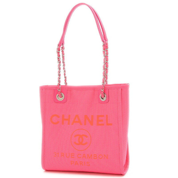 CHANEL Deauville Large Raffia Shopping Tote Bag Pink