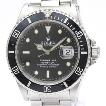 ROLEXPolished  Submariner 16610 Date S Serial Steel Automatic Watch BF555741