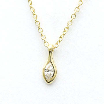 TIFFANY Visor Yard Marquise Cut Necklace Yellow Gold [18K] Diamond Women,Men Fashion Pendant Necklace [Gold]