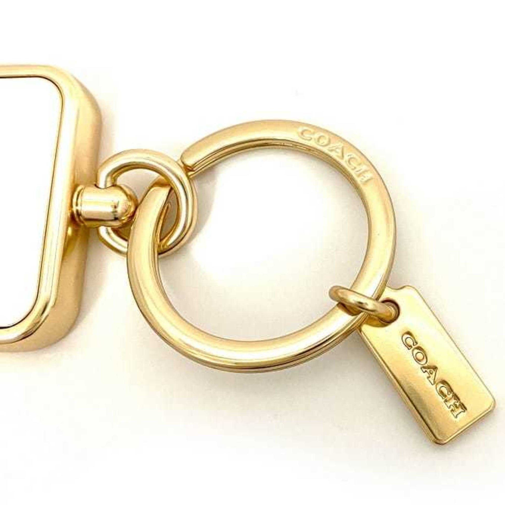 🔐🔑 COACH Lock And Key BAG CHARM Key Ring PURSE BACKPACK KEYCHAIN Black  Gold 🔐