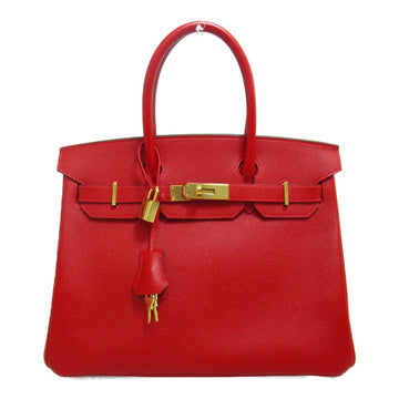 HERMES Birkin 30 handbag Red Rouge casaque Epsom leather