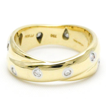 TIFFANY Dots Cross Diamond Ring Platinum,Yellow Gold [18K] Fashion Diamond Band Ring Yellow Gold