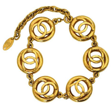 CHANEL Bracelet Gold Coco Mark GP Accessory Chain Women's Round