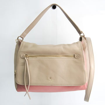 KATE SPADE COBBLE HILL TODDY PXRU6018 Women's Leather Handbag,Shoulder Bag Grayish,Pink