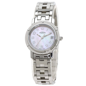 Hermes CL4.210 Clipper Nacle Watch Stainless Steel SS Ladies