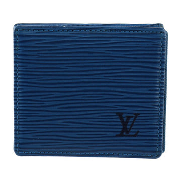 LOUIS VUITTON Portomone Boite Coin Case M63695 Epi Leather Toledo Blue Square Purse Vuitton