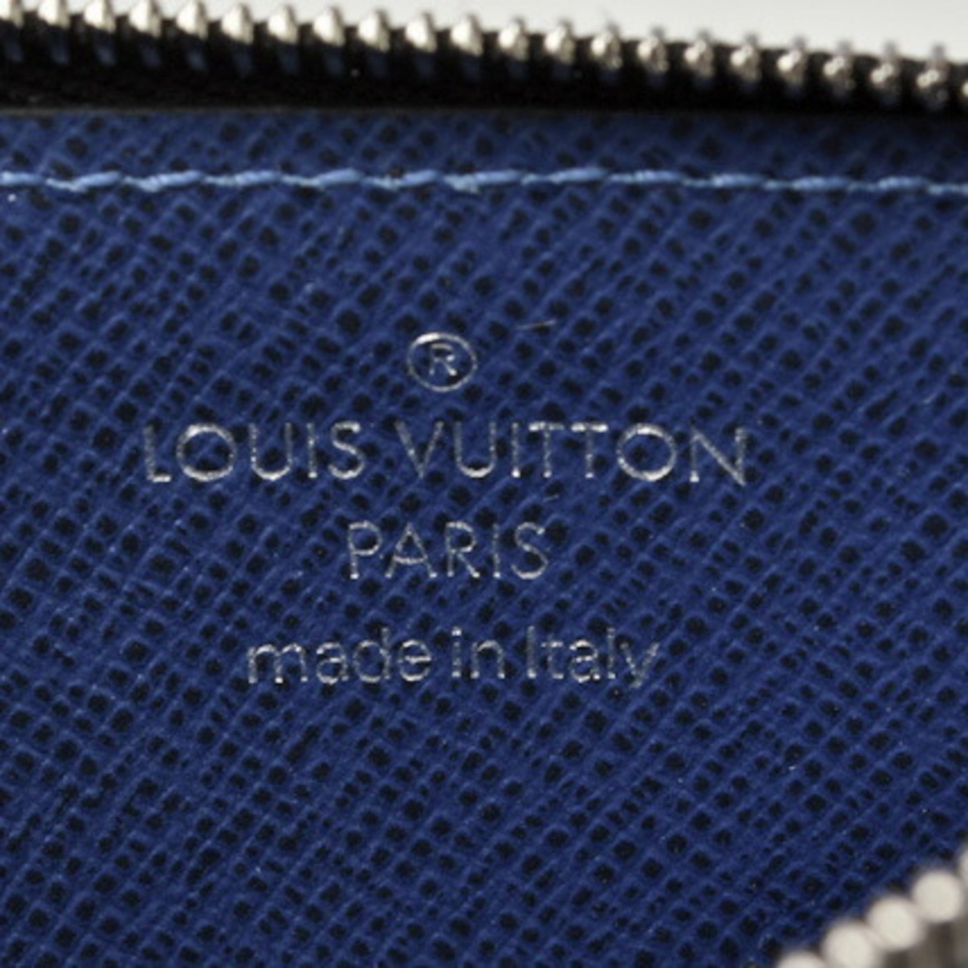 used Pre-owned Louis Vuitton Coin Case/Card Case Louis Vuitton Shippouch Card Holder Taigarama Cobalt M30270 (Like New), Men's, Size: (HxWxD): 8cm x