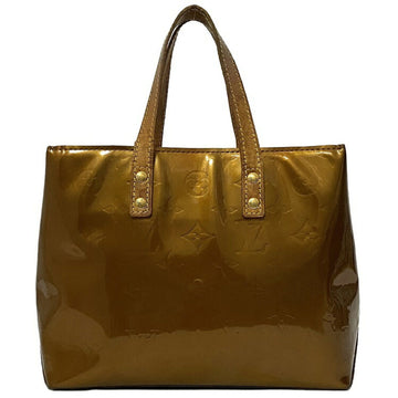Handbag Reed PM Gold Brown Bronze Monogram Vernis M91146 Patent Leather Nume TH1013 LOUIS VUITTON Enamel Women's
