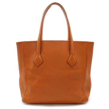 HERMES Victoria Cabas 32 Tote Bag Shoulder Taurillon Clemence Leather Orange J engraved