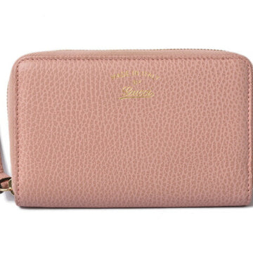 Gucci wallet GUCCI folding swing leather light pink 354497