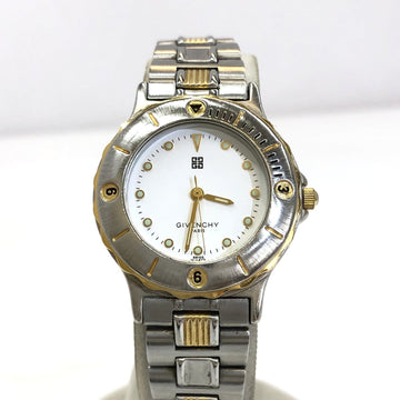 GIVENCHY Watch Analog Quartz Silver Gold Two-tone Dial White Rotating Bezel GV4-LTBRW-1119T Approximately 17cm Equivalent 27mm Small Face Women's