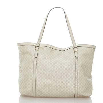 Gucci Micro GG Tote Bag 309613 Ivory White Leather Ladies GUCCI