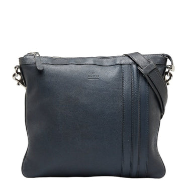 GUCCI Shoulder Bag 233329 Navy Leather Women's