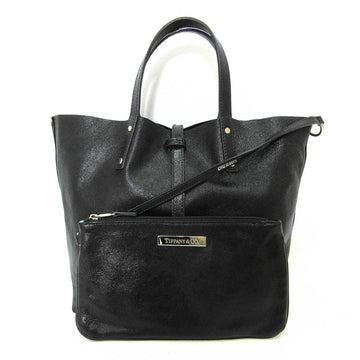 TIFFANY bag reversible mini tote black handbag with pouch ladies leather x suede &Co.
