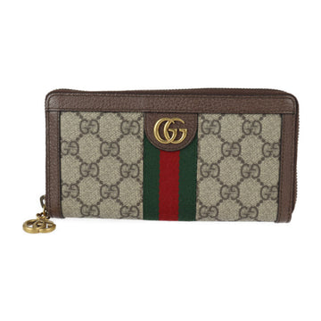 GUCCI Ophidia GG Zip Around Wallet DIY Long 604149 Supreme Canvas Leather Beige Ebony Red Green Gold Hardware Round Zipper