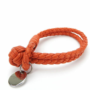 BOTTEGA VENETA Bracelet Intrecciato Leather Orange Accessories Unisex Men Women  bracelet