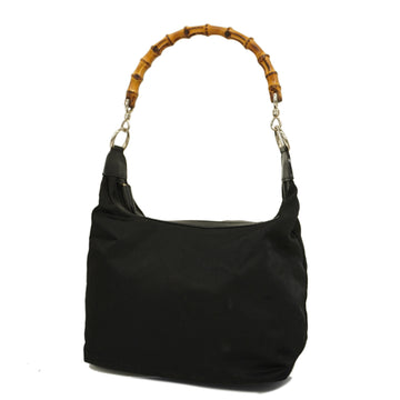 GUCCIAuth  Bamboo Handbag 000 1998 0531 Women's Nylon Canvas Black