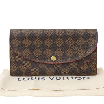 LOUIS VUITTON Damier Portefeuille Kaisa long wallet with hook Cerise red M61221
