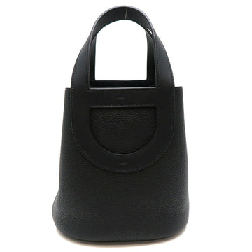 HERMES in the Loop 18 B stamp 2023 women's handbag Taurillon Clemence/Swift Noir/Black