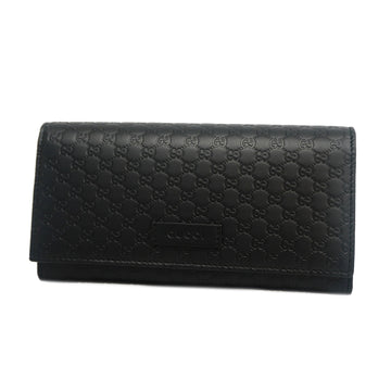 GUCCIAuth  Microssima Bi-fold Long Wallet Gold Metal 449396 Women's Leather