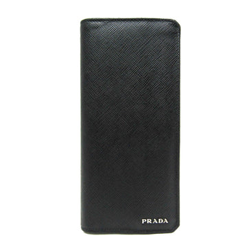 PRADA 2MV836 Men's Leather Long Wallet [bi-fold] Black
