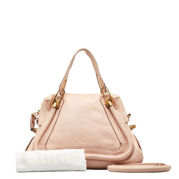 CHLOE  Parati Handbag Shoulder Bag Pink Leather Ladies