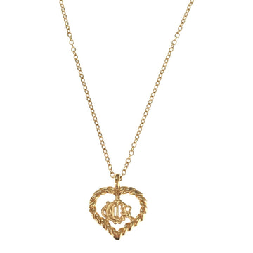CHRISTIAN DIOR Heart Necklace CD Accessory Women's Gold VINTAGE OLD IT9FTTVNXYV8 RM2868M