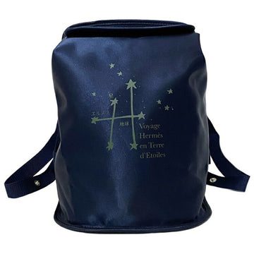 HERMES rucksack sherpa navy star travel nylon  backpack constellation 90's ladies limited model